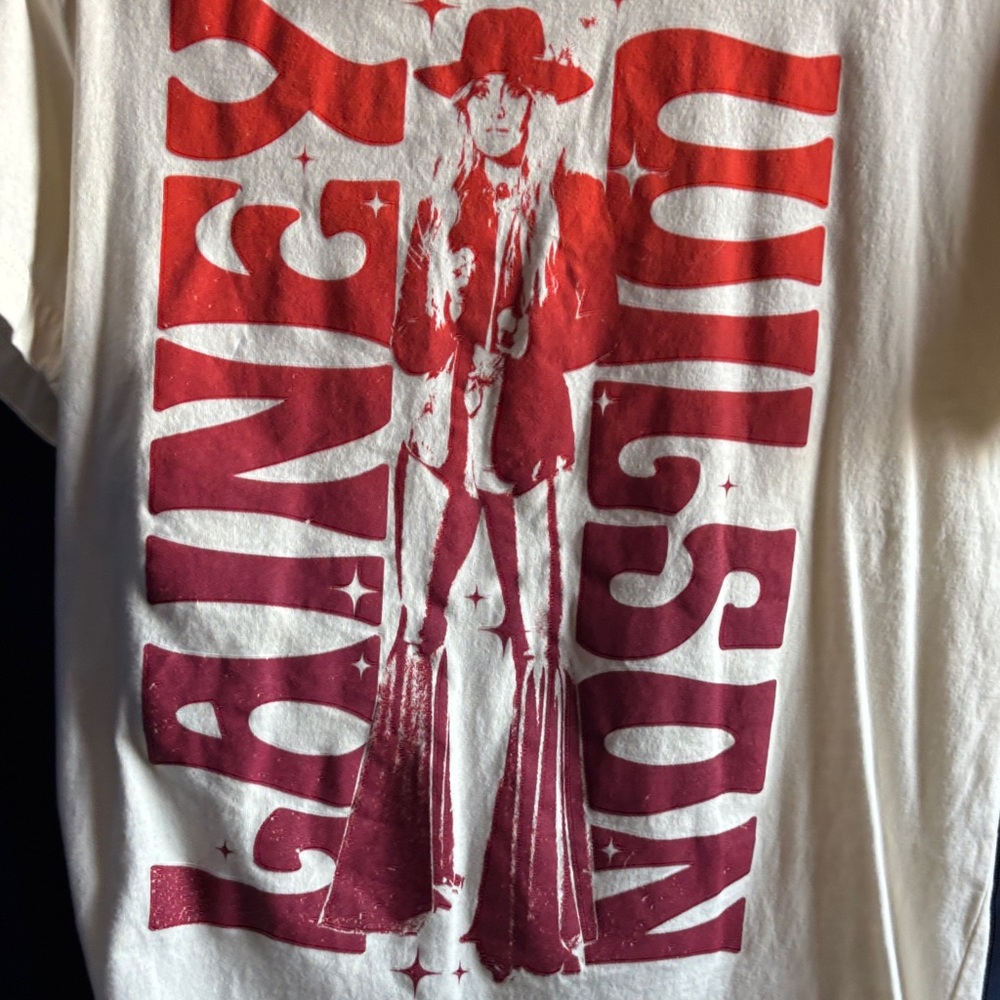 Lainey Wilson Cream Graphic Concert Tour 2023 Medium Tee - Picture 5 of 10